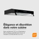 BELDEKO - Hotte Casquette / Visière RIVAGE 60 cm NOIR - 100W - 210 m3/h